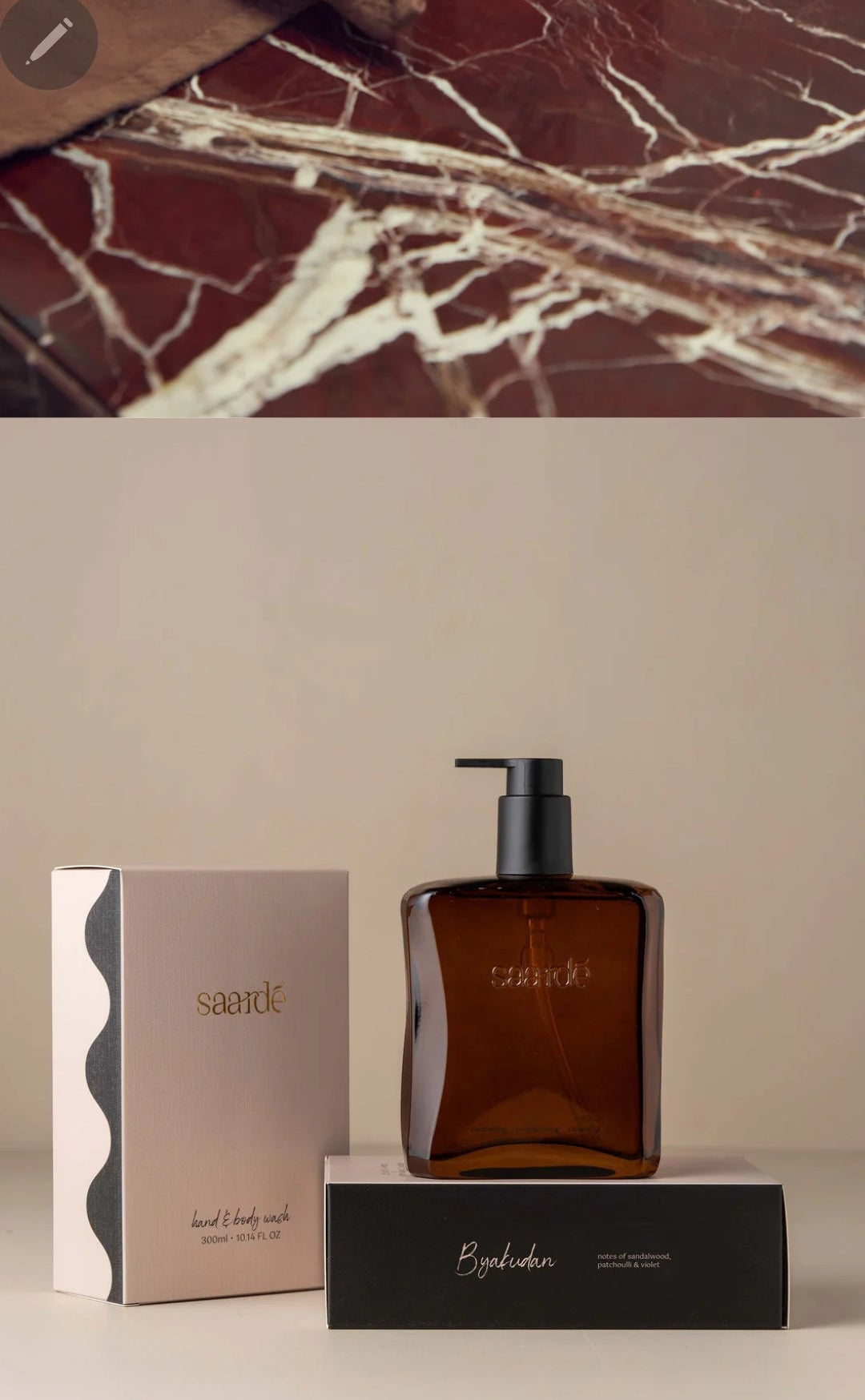 Saarde Hand & Bodywash Amber Byakuden